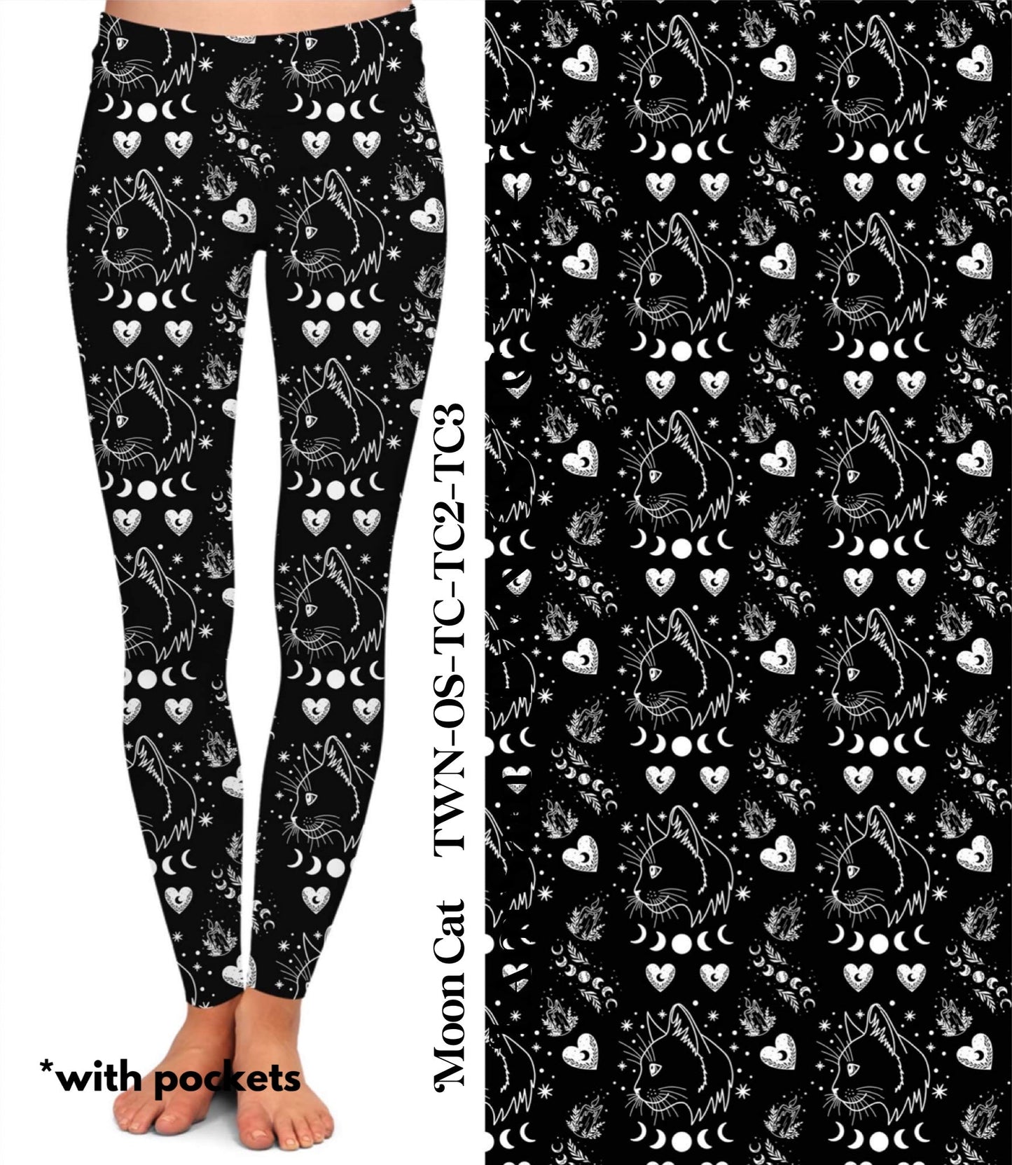 Moon Cats - Leggings with Pockets